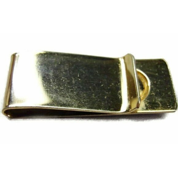 Money Clip Classic Mother Of Pearl Gold T Wallet Cash ID Credit Card Holder Vtg - Picture 3 of 11